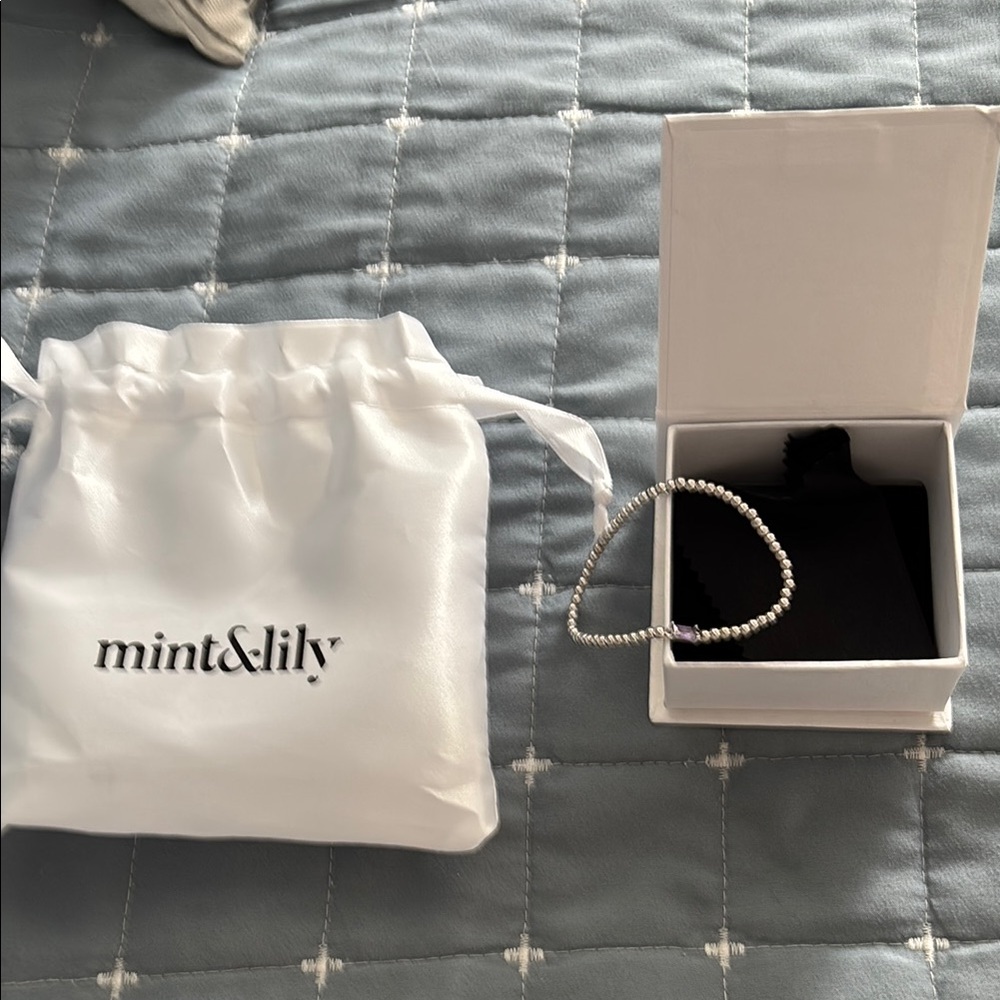 Mint & Lily Silver and Amethyst Bracelet